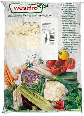 Fagyasztott karalábé kocka 2500g Jégtrade