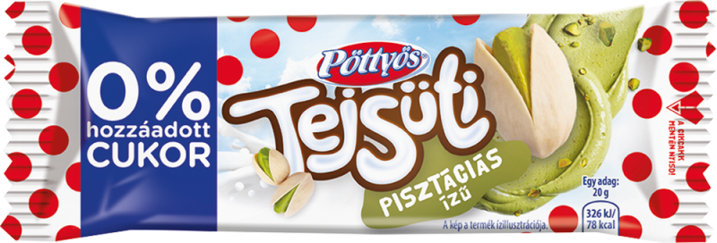 Friesland Pöttyös Tejsüti pisztácia 0 % hozzáadott cukor 20 g