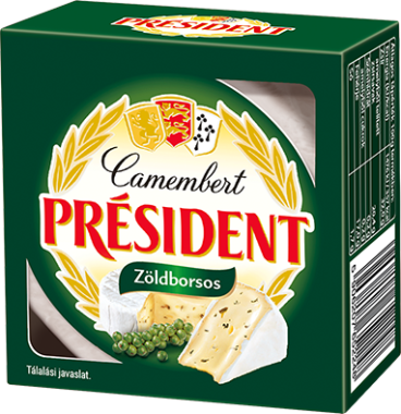 Lactalis President camembert sajt zöldborsos 90 g