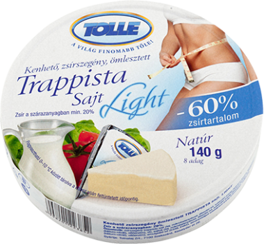 Tolnatej Tolle Ömlesztett trappista sajt light körcikkes 140 g