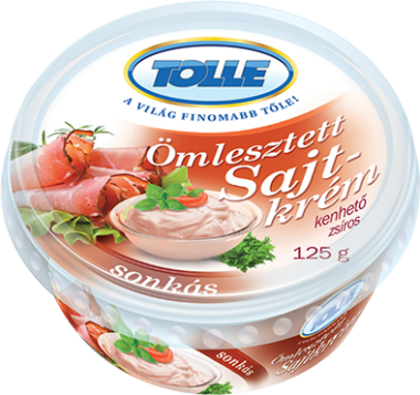 Tolnatej Tolle ömlesztett trappista sajtkrém sonkás 125 g