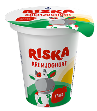 Alföldi Tej Riska krémjoghurt eper 125 g