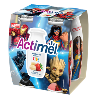 Danone Actimel Actikids eper-banán ivójoghurt 4*100 g