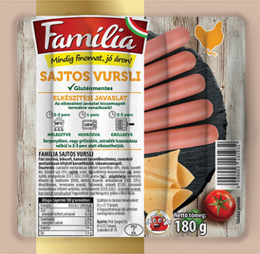 Pick Família sajtos baromfi vursli 180 g