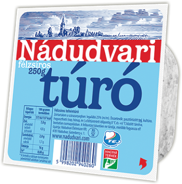 Nádudvari félzsíros túró 250 g