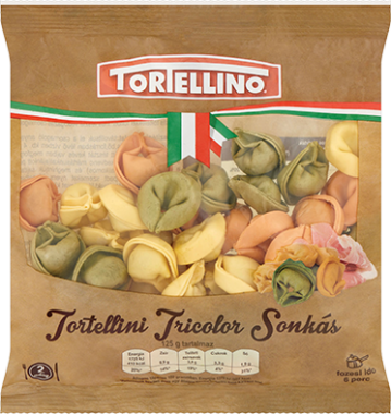 Tortellino Tortellini tricolor sonkás 250 g