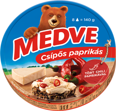 Medve csípőspaprikás sajt körcikkes 140 g