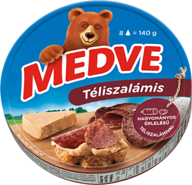 Medve téliszalámis sajt körcikkes 140 g