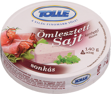 Tolnatej Tolle Ömlesztett trappista sajt sonkás körcikkes 140 g