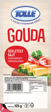 Tolnatej Tolle gouda sajt szeletelt 125 g