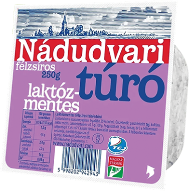 Nádudvari túró félzsíros laktózmentes 250 g