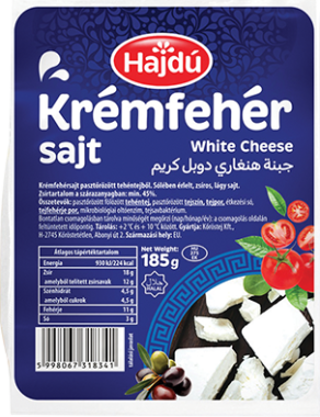 Kőröstej Hajdú krémfehér sajt 185 g