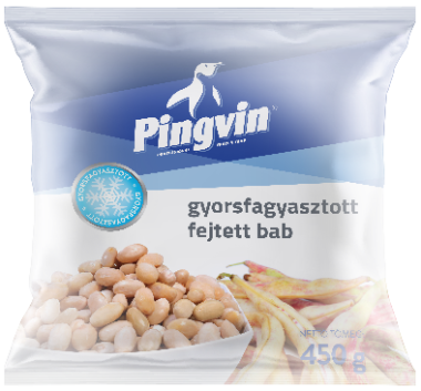 Pingvin Gyorsfagyasztott fejtett bab 450 g