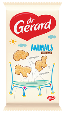 dr. Gerard Animals kakaóba mártott állatfigurás keksz 165 g