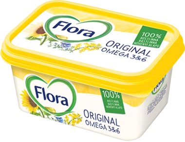 Flóra margarinkrém szögletes csészés 400 g