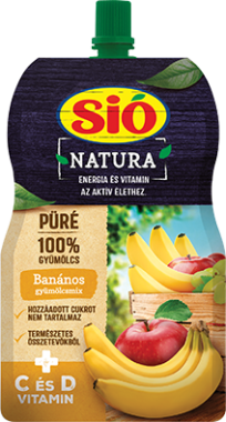 Sió Natura gyümölcsmix banán 100 % 120 g