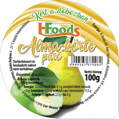H-FOODS Alma-Körte püré 100g