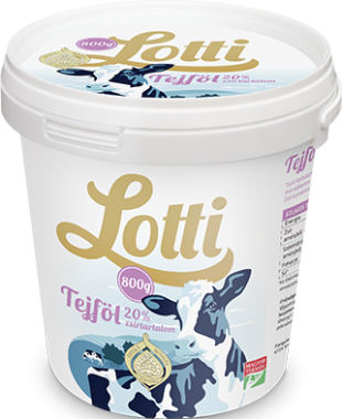 Lotti Vödrös Tejföl 20% 800 g