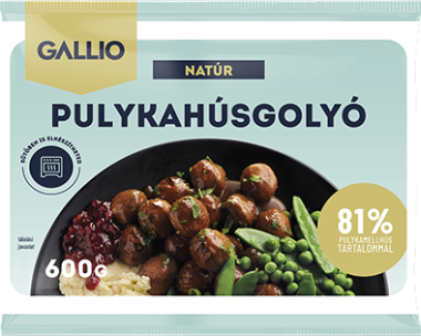 Gallicoop Gallio natúr pulykahús golyó 600 g