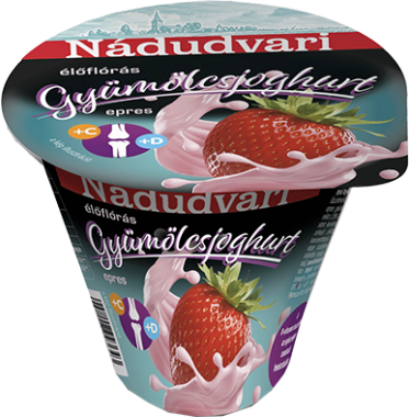 Nádudvari gyümölcsjoghurt + C, D vitamin eper 125 g