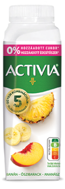 Danone Activia joghurtital 0 % banán-barack-ananász 250 g