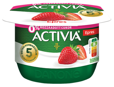 Danone Activia joghurt 0 % eper 125 g