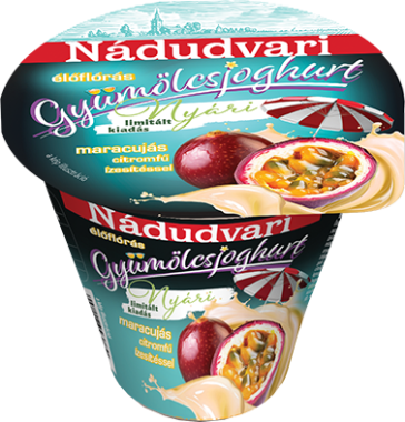 Nádudvari gyümölcsjoghurt maracuja-citromfű 125 g