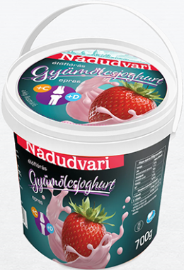 Nádudvari gyümölcsjoghurt + C, D vitamin eper 700 g