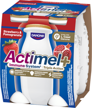 Danone Actimel triple action eper-gránátalma ivójoghurt 4*100 g