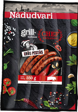 Nádudvari Grill kolbász erős pistás csípős vcs. 250 g