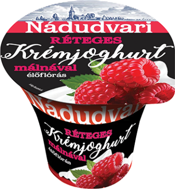 Nádudvari réteges krémjoghurt málnával 180 g