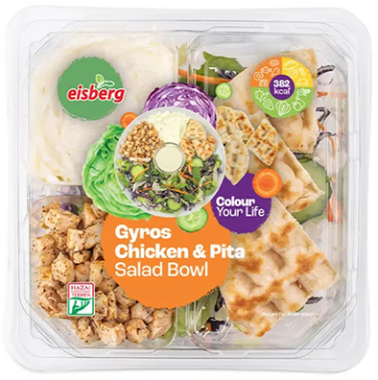Eisberg Gyros csirke & pita salástatál 260 g