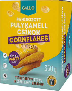 Gallicoop Gallio pulykamell csíkok cornflakes bundában dobozos 350g