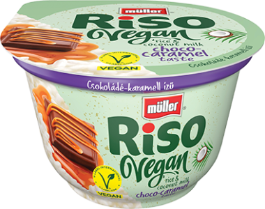 Foodnet Müller tejberizs vegán csoki-karamell 160 g