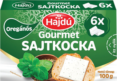 Kőröstej Hajdú gourmet sajtkocka oregánós 100 g