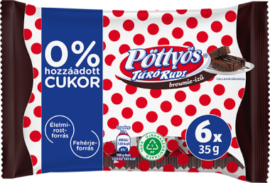 Friesland Túró rudi Pöttyös brownie 0 % hozzáadott cukor 6×35 g
