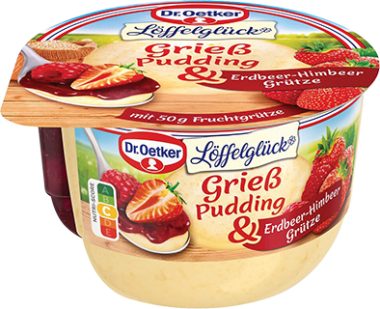 Dr. Oetker Löffelglück grízpuding eper-málna öntettel 180 g