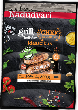 Nádudvari Chef exclusive grillkolbász klasszikus 300 g