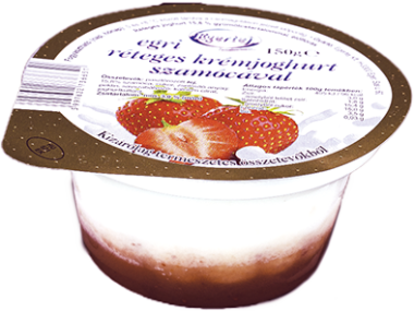 Egertej Egri réteges krémjoghurt szamóca 150 g