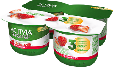 Danone Activia joghurt eper 4×120 g