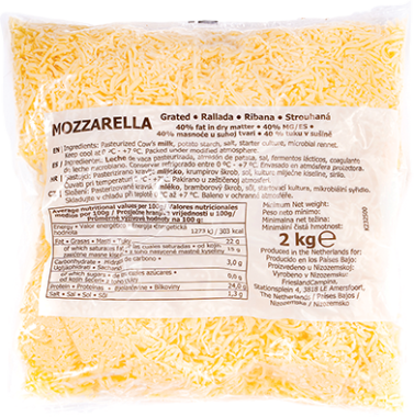 Friesland Mozzarella sajt reszelt 2000 g