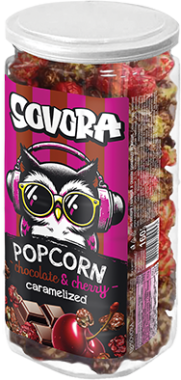 Karamellizált popcorn meggyes 60 g