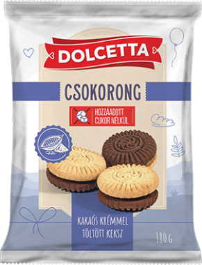 Dolcetta Csokorong kakaós krémmel töltött keksz HCN 180 g